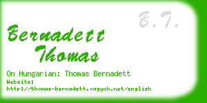 bernadett thomas business card